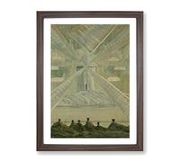 Andante By Mikalojus Konstantinas Classic Painting Framed Wall Art Print, Ready to Hang Picture for Living Room Bedroom Home Office Décor, Walnut A2 (64 x 46 cm)