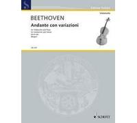 Andante Con Variazioni Ludwig van Beethoven Book [Softcover] Cello and Piano Sch