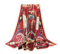 ANDANTINO 100% Pure Mulberry Silk Scarf 35" Large Square Lightweight Headscarf -Women’s Hair Wraps-With Gift Packed, Dark Red, Large