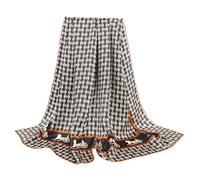 ANDANTINO 100% Pure Mulberry Silk Scarf 43" Large Square Lightweight Headscarf& Shawl-Women Hair Wraps-With Gift Packed, Black-carriage, Large