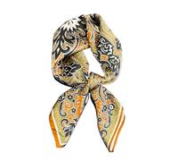 ANDANTINO 100% Pure Mulberry Silk Square Scarf for Hair-27'' Women Men Natural Silk Neckerchief Digital Printed Headscarf, Paisley-green, Medium