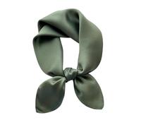 ANDANTINO 100% Pure Mulberry Silk Square Scarf for Hair-27'' Women Men Natural Silk Neckerchief Digital Printed Headscarf, Solid Color-dark Green, Medium