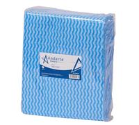 andarta - Blue J-Dish Cloths - Pack of 50 (35 x 42cm) - Versatile Cleaning Cloths for Kitchens, Bathrooms and General Areas - Absorbent, Quick-Drying, Washable and Lightweight