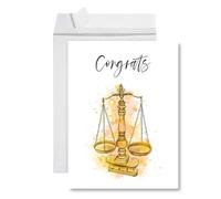 Andaz Press Funny Congratulations Jumbo Card With Envelope, Congrats, Graduation Greeting Card for Law School, Law Student, Attorney, Lawyer, Judge, Paralegal, Him, Her, 8.5 x 11 inch, 1-Pack