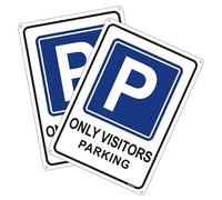 Andchi 2pcs Aluminium Metal Park Signage Visitor Parking Only Sign Guest Parking Signs Road Warning Sign for Private Parking Places, Size 14 x 10 inch