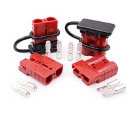ANDCHIER Wire Connector 4 Pack, 50A Wire Harness Plug Kit for 10-12 Gauge Cables, 12V to 36V Battery Quick Connect Disconnect Set for RV Car eBike ATV Winches Lifts Motors More (4 Sets, Red)