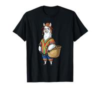 Andean Alpaca Folk Art Chullo Poncho Peru T-Shirt
