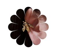 Andelaisi Boho Bee Ear Cuff Earrings Vintage Honeybee Cuff Cartilage Earrings Gold Bumble Bee Cuff Clip On Earrings 3D Bee No Piercing Clip Earrings Jewelry for Women, Zinc, No Gemstone