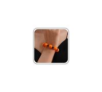 Andelaisi Boho Beeswax Bracelets Large Bead Bracelet Vintage Round Beaded Bracelet Hand Chain Strand Bead Stackable Stretch Bracelet Jewelry for Women