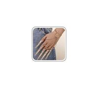 Andelaisi Boho Bracelet with Finger Nails Gypsy Egyptian Finger Ring Bracelet Gothic Finger Nail Tip Claw Rings Bracelet Gold Indian Egyptian Belly Dance Bracelet Jewelry for Women and Girls, L, Zinc