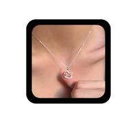 Andelaisi Boho CZ Trojan Horse Necklace Vintage Toy Horse Pendant Necklace Gold Crystal Horseshoe Choker Minimalist Cute Trojan Chain Jewelry for Women, Zinc, No Gemstone