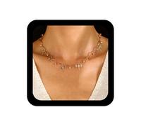 Andelaisi Boho Dragonfly Choker Gold Crystal Dangle Necklace Vintage Dragonfly Pendant Necklace Spirit Animal Collar for Women