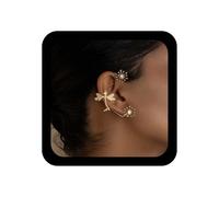 Andelaisi Boho Dragonfly Ear Cuff Earrings Dragonfly Ear Cuff Wrap Crawler Earrings Mteal Wrap No Piercing Stud Non Piercing Clip Fake Studs for Women