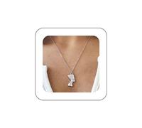 Andelaisi Boho Egyptian Queen Necklace Vintage Egyptian Pharaoh Pendant Necklace Nefertiti Head Choker Necklace Ancient Queen King Nefertiti Necklace Chain Jewelry for Women, Zinc, No Gemstone