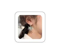 Andelaisi Boho Emerald Pot Leaf Earrings Green Leaf Dangle Earrings Gold Cz Pot Marijuana Leaf Earrings Vintage Crystal Leaf Studs Earrings Jewelry for Women