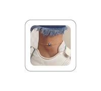 Andelaisi Boho Evil Eye Ankle Bracelet Gold Evil Eye Anklet Bracelet Vintage Chain Anklet Bracelet Minimalism Blue Eye Foot Chain Jewelry for Women and Girls Amulet Gifts(Style A)