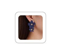 Andelaisi Boho Exaggerate Acrylic Flower Earrings Vintage Resin Flower Shape Stud Earrings White Flower Statement Earrings Multicolor Enamel Flower Earrings Jewelry for Women, Acrylic