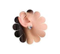 Andelaisi Boho Heart Stud Earrings Vintage Crystal Heart Earrings Silver CZ Puffy Heart Earrings Personalized Heart Statement Earrings Jewelry for Women
