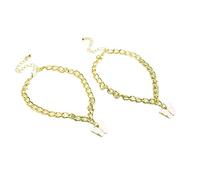 Andelaisi Boho Layered Butterfly Ankle Bracelet Gold Butterfly Anklet Bracelet Punk Curb Chain Anklet 3D Butterfly Anklet Foot Chain Jewelry for Women and Girls 2Pcs
