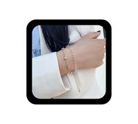 Andelaisi Boho Layered CZ Hand Bracelet Vintage Heart Slave Chain Bracelet Gold Crystal Heart Link Chain Adjustable Love Hand Harness Jewelry for Women