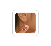 Andelaisi Boho Red Resin Sheep Earrings Vintage Cute Sheep Dangle Earrings Red Cartoon Lamb Drop Earrings Candy Color Sheep Hook Earrings Jewelry for Women, Zinc, No Gemstone