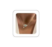 Andelaisi Boho Rhinestone Evil Eye Choker Necklace Blue Turquoise Demon Eye Pendant Necklace Vintage Turquoise Evil Eye Necklace Choker Bling Cz Eye Protection Necklace Chain Jewelry for Women
