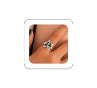 Andelaisi Boho Skull Flower Finger Ring Vintage Human Skeleton Wrap Open Ring Silver Flower Open Knuckle Ring Punk Skull Skeleton Stacking Ring Jewelry for Women, Zinc, No Gemstone