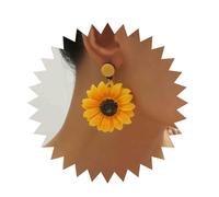 Andelaisi Boho Sunflower Earrings Large Acrylic Daisy Flower Earrings Vintage Resin Flower Drop Earrings Gold Sunflower Statement Earrings Earrings Jewelry for Women
