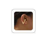 Andelaisi Boho Triangle Ear Cuff Earrings Vintage Triangle Geometric Cuff On Earrings Gold Triangle Wrap Hoop Earrings No Piercing Clip Earrings Jewelry for Women, Zinc, No Gemstone