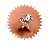Andelaisi Punk Frog Clip On Nose Ring Vintage Frog Fake Nose Ring Silver Frog Nose Cuff Hoop Ring Non Pierced Nose Ring Jewelry for Women, Sterling Silver, no gemstone