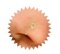 Andelaisi Punk Geometric Clip On Nose Ring Vintage Irregular Gold Fake Nose Ring Mismatch Nose Cuff Hoop Ring Non Pierced Nose Ring Jewelry for Women, Stainless Steel, no gemstone