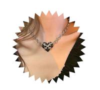 Andelaisi Punk Heart Cuba Chain Necklace Vintage Thorn Heart Choker Necklace Black Heart Pendant Necklace Gothic Barbed Heart Necklace Jewelry for Women