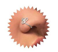 Andelaisi Punk Spiral Clip On Nose Ring Vintage Geometric Gold Fake Nose Ring Curve Nose Cuff Hoop Ring Non Pierced Nose Ring Jewelry for Women and Girls, Stainless Steel, no gemstone
