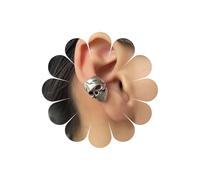 Andelaisi Skull Ear Cuff Earrings - Silver Skull Design - Clip On - Daily Wear - 1 Count - Female