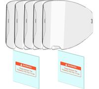 ANDELI 5 PCS Large Viewing Screen Outer Replacement Lens and 2 Pcs Inner Replacement Lens for ANDELI Red Cat MOON3SC1LEDS MOON LED MOON LED PRO Welding Helmet