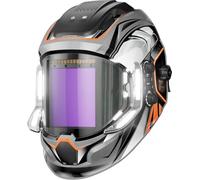ANDELI Welding Mask with 4 LED Light, Panoramic Large Viewing Screen 3.94"X3.74" True Color Auto Darkening Welding Helmet, 4 Arc Sensor Wide Shade 4/5-9/9-13 Welder Helmet Type-C Charging