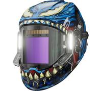 ANDELI Welding Mask with Lights, Panoramic 180° View 3.94"X3.74" Helmet for Welding Auto Darkening True Color with 4 Arc Sensor Welding Helmet for Men for TIG MIG ARC Welding (MONER LED)