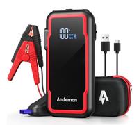 Andeman Car Jump Starter 3000A Peak 20000mAh (Start 9L Gas Engine or up to 7L Diesel Engine) Battery Charger Automotive, 12V Car Jumper, Power Bank Power Pack with Quick Charge Type-C Ports, Red