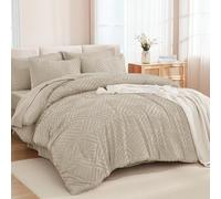 Andency California King Comforter Set Oatmeal - 7 Pieces Bed in a Bag Cal King Bedding Comforter Sets, Tufted Lightweight Fluffy Bed Set with Comforter, Sheets, Pillowcases & Shams