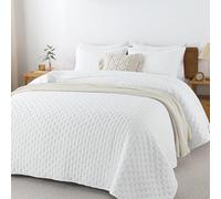 Andency White California King Size Bedding Set (112x104 Inch), 3 Pieces Soft Lightweight Bedspread Coverlet and Quilt, Terracotta Boho Cal King All Season Set (1 Quilt, 2 Pillow Shams)