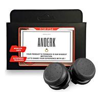 ANDERK 2 Pieces dian Black Silicone Thumb Stick Grips Cap Cover for PS4 Controllers