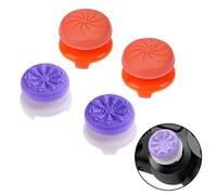 ANDERK 2 Set Silicone Thumb Stick Grips Cap Cover for PS4 Controllers, Purple and Orange