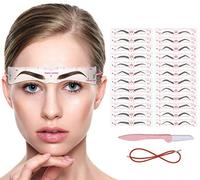 ANDERK Eyebrow Stencil 24 Styles, Reusable Eyebrow Shapers Template Stencils for Beginners Makeup, Eyebrow Stamp Kit for Grooming and Drawing Brows