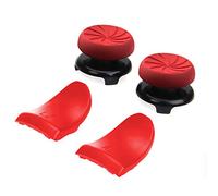 ANDERK Red Silicone Thumb Stick Grips Cap Cover for PS4 Controllers