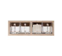 Andersen - A-Organizer Shelf With 4 Glass Jugs, Oak - White Stained Oak