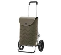 ANDERSEN Royal Shopper Hilma Olive Shopping Trolley 45 L Shopping Aid Spacious High Quality Stylish Aluminium Foldable Quiet Wheels