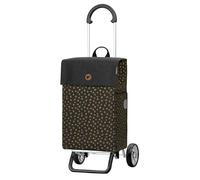 ANDERSEN Scala Shopper Plus Fita Shopping Trolley Black | Very light, foldable, can be folded up to 30 kg, bag with side pocket, inner compartment, reflectors, 47 L