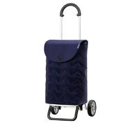 ANDERSEN Scala Shopper Plus Hilma Shopping Trolley Blue 45 L Shopping Aid Spacious High Quality Stylish Aluminium Foldable Lightweight Removable Wheels