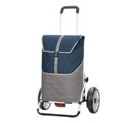 ANDERSEN Royal Shopper Plus Lasse Blue 59 L Large Shopping Trolley Hackenporsche, Durable, Robust, Aluminium, Foldable, Ball Bearing Wheel