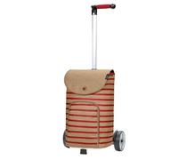 Andersen Unus Shopper Shopping Trolley Eske Red 47 L Hand Trolley Modern Sustainable Shopping Aluminium Ergonomic Handle Height Adjustable Ball Bearing Wheel, 140-215-70